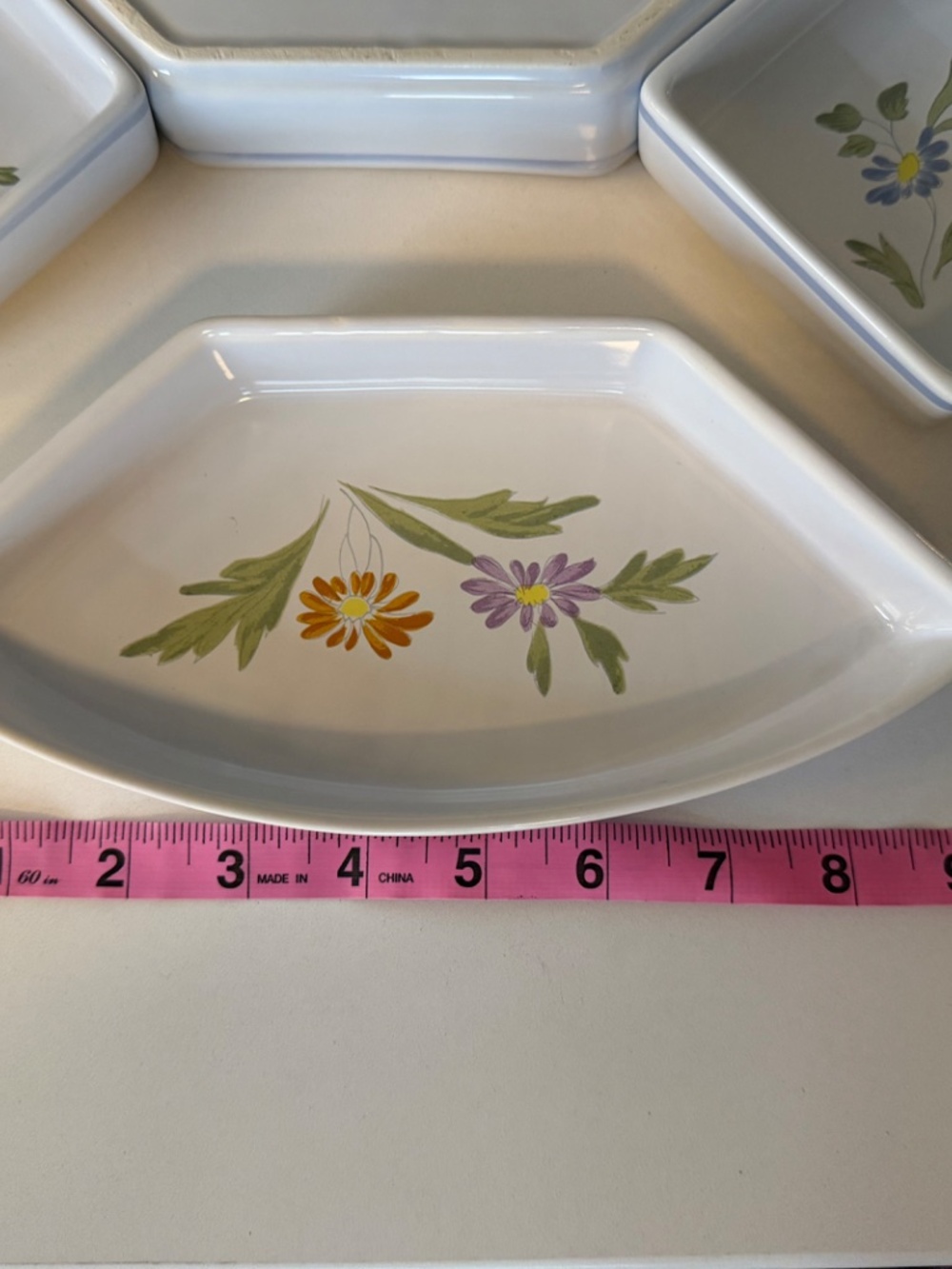 Vintage Longchamp France Perouges 9-Piece Ceramic Lazy Susan Set - Picture 5 of 10